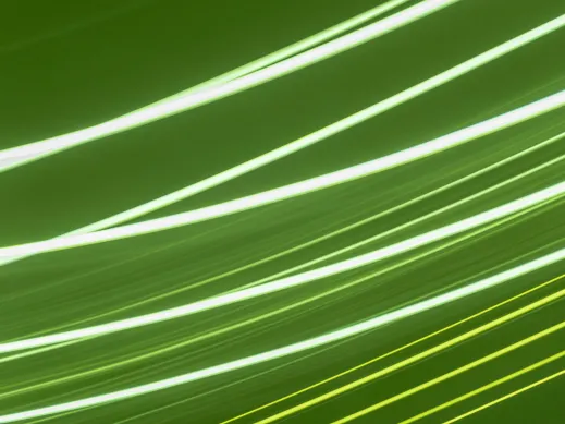 Electric green lines going up to the right