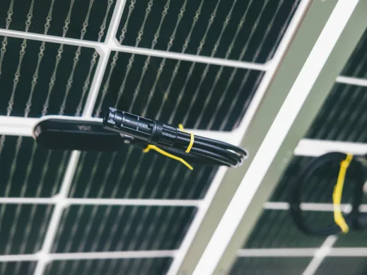 Generic image of solar array installation showing different equipment. 