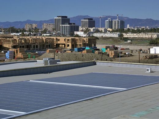 Solar Panels on Urban Roof